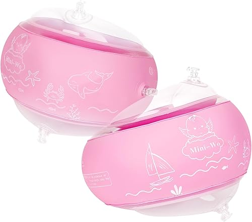 Flotadores inflables de brazo para niños, bandas de brazo de natación rosa y azul para piscina, flotadores de brazo para piscina, alas de agua para