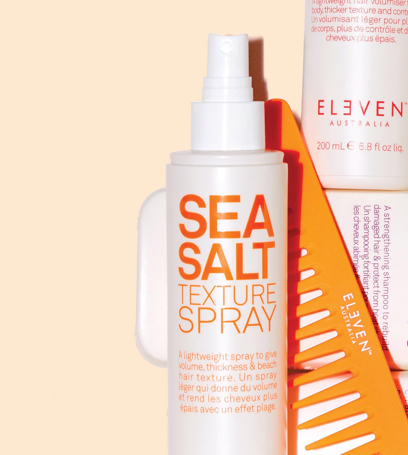 ELEVEN AUSTRALIA Styling Sea Salt Texture Spray | La combinaison de protéines et de sel marin apporte volume, texture et matière sans effet carton