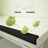 Vista 4 de Esquinas y bordes de espuma a prueba de bebés, protector de esquina para bebés (borde de 12 pies + 4 esquinas) adhesivo para mesa, muebles, cortar a