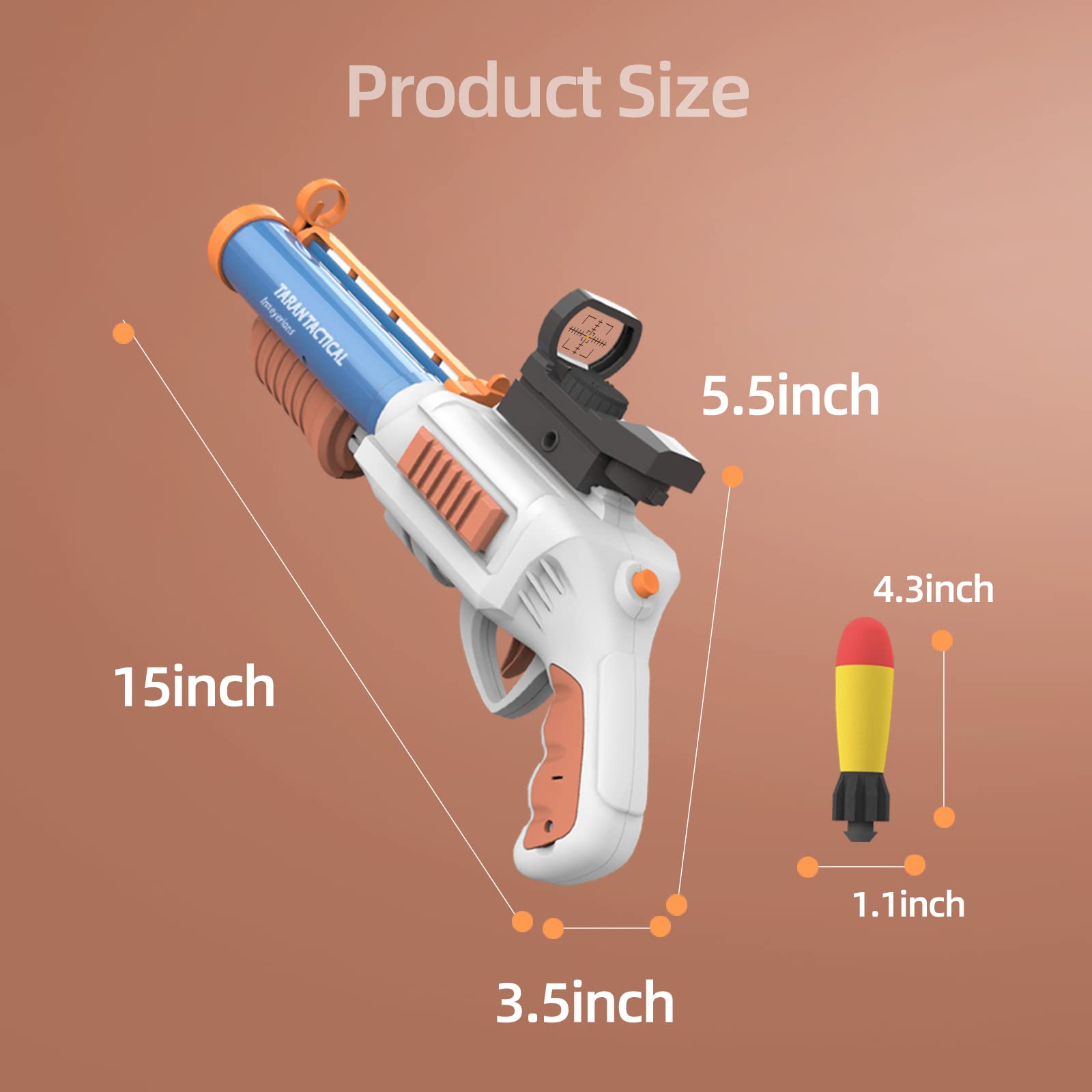 Buy Tovol Zerky Foam Grenade Blaster with Sound Double Barrel Toy Shotgun with 8 Darts Online at