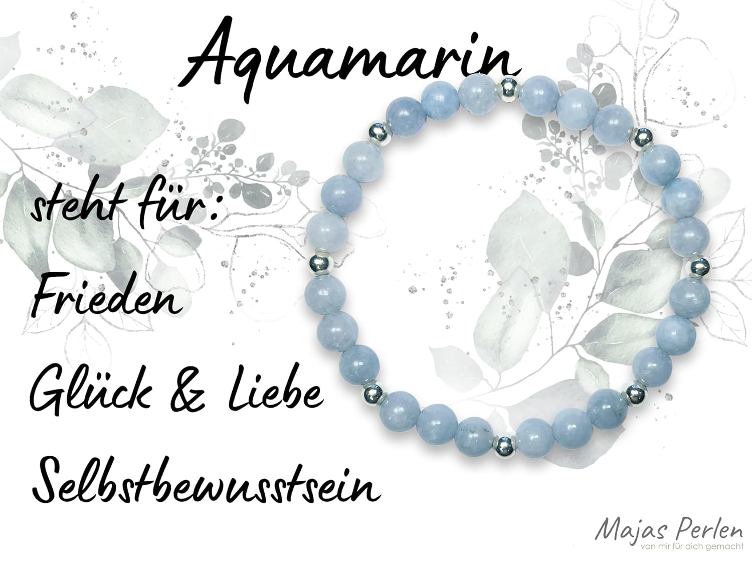 Edelsteinarmband aus Natursteinen & Edelstahlperlen 4 mm – Spirituelle Kraftsteine – Handgemachtes Geschenk für Freundin, Mama & Lieblingsmensch