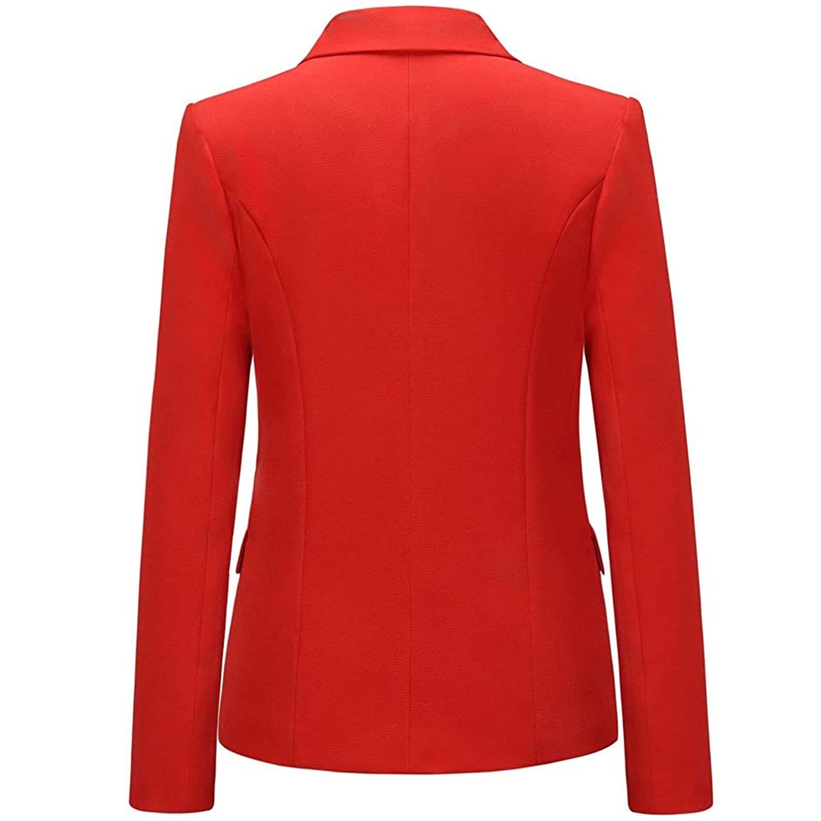 Damen Elegant Langarm Blazer Einfarbig Slim Fit Geschäft Büro Jacke Mantel Casual Anzüge Revers Outwear Neue Frühlings Mantel
