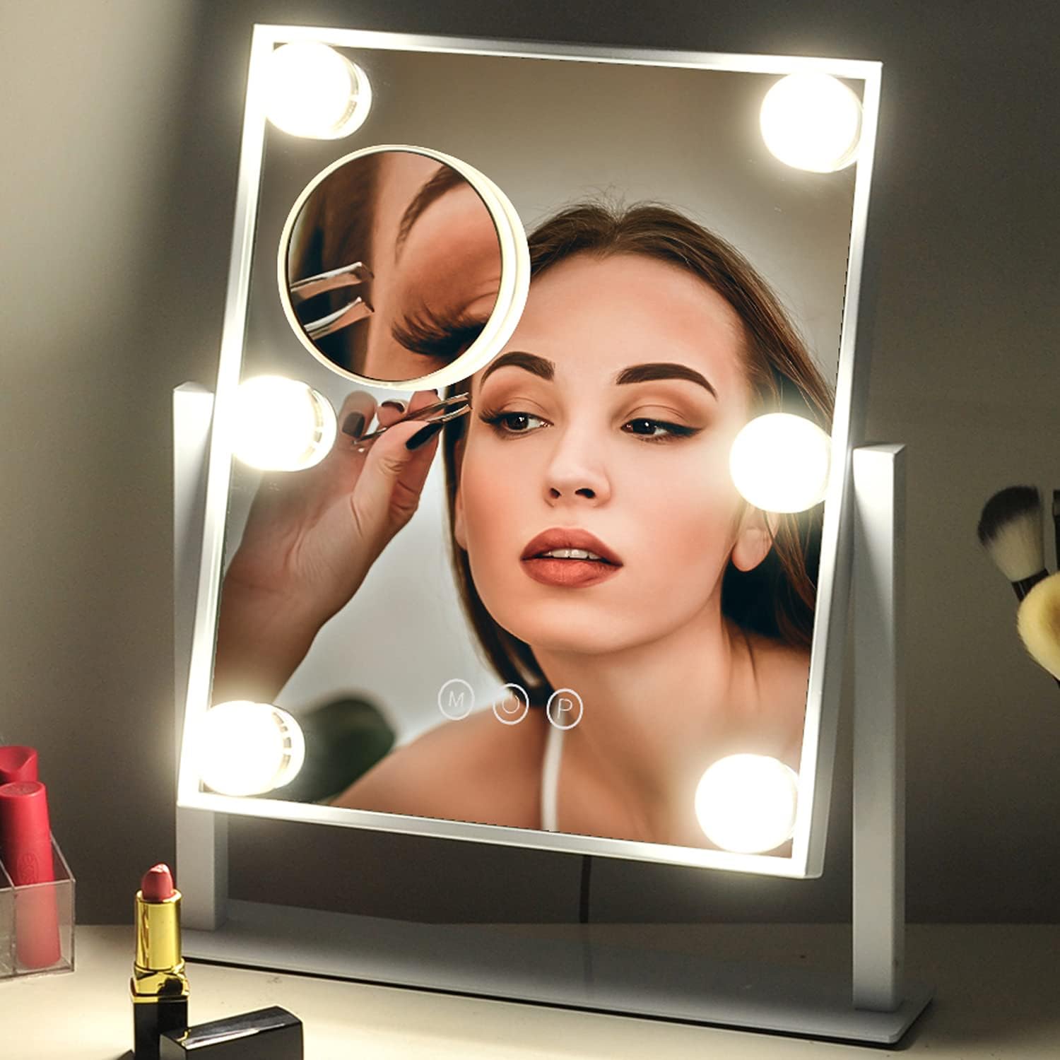 DASLAVA Makeup Mirror with Lights, Lighted Makeup Mirror