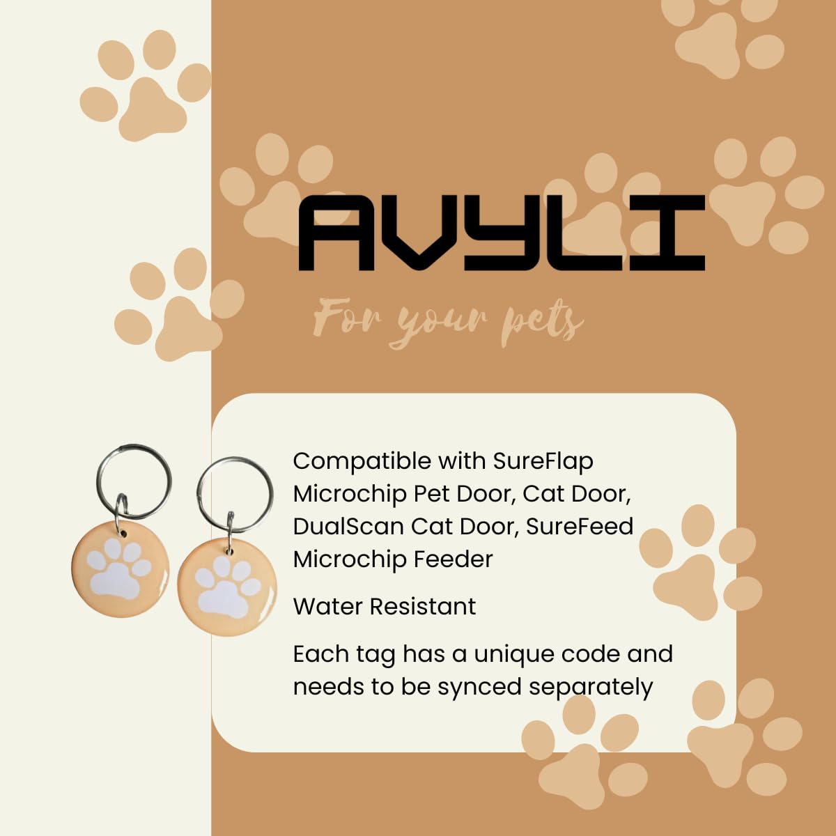 Compatible with Sureflap Surefeed Microchip RFID Collar Replacement Tags, Pack of 2, Waterproof, for Pets Without Microchip (White) - Image 2