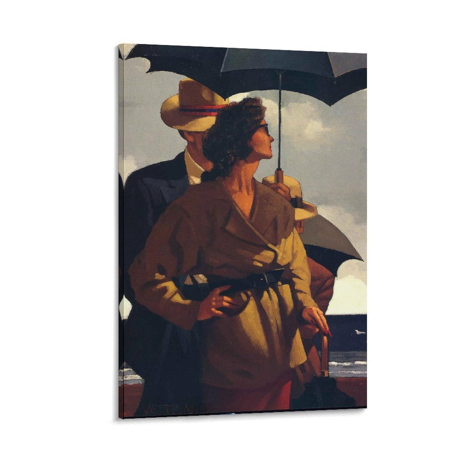 Right Time Right Place by Jack Vettriano Wall Art Prints Poster Picture Print Wall Art Painting Canvas Artworks Room Aesthetic 16x24inch(40x60cm) โ image 1