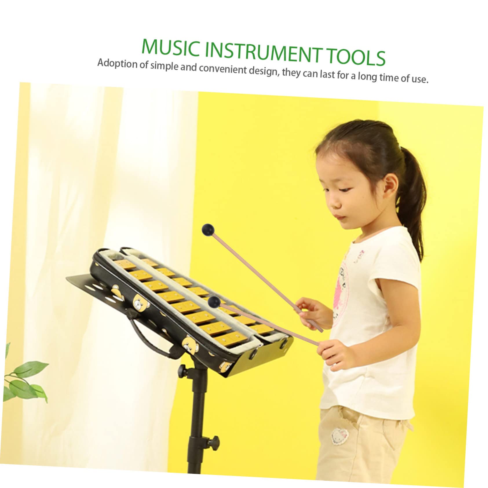 YARNOW 1 Set Malletos de Marimba Xilófono para Instrumentos de Percusión Alta Profesionalidad y Textura Suave Adecuado para Estudiantes y Profesionales