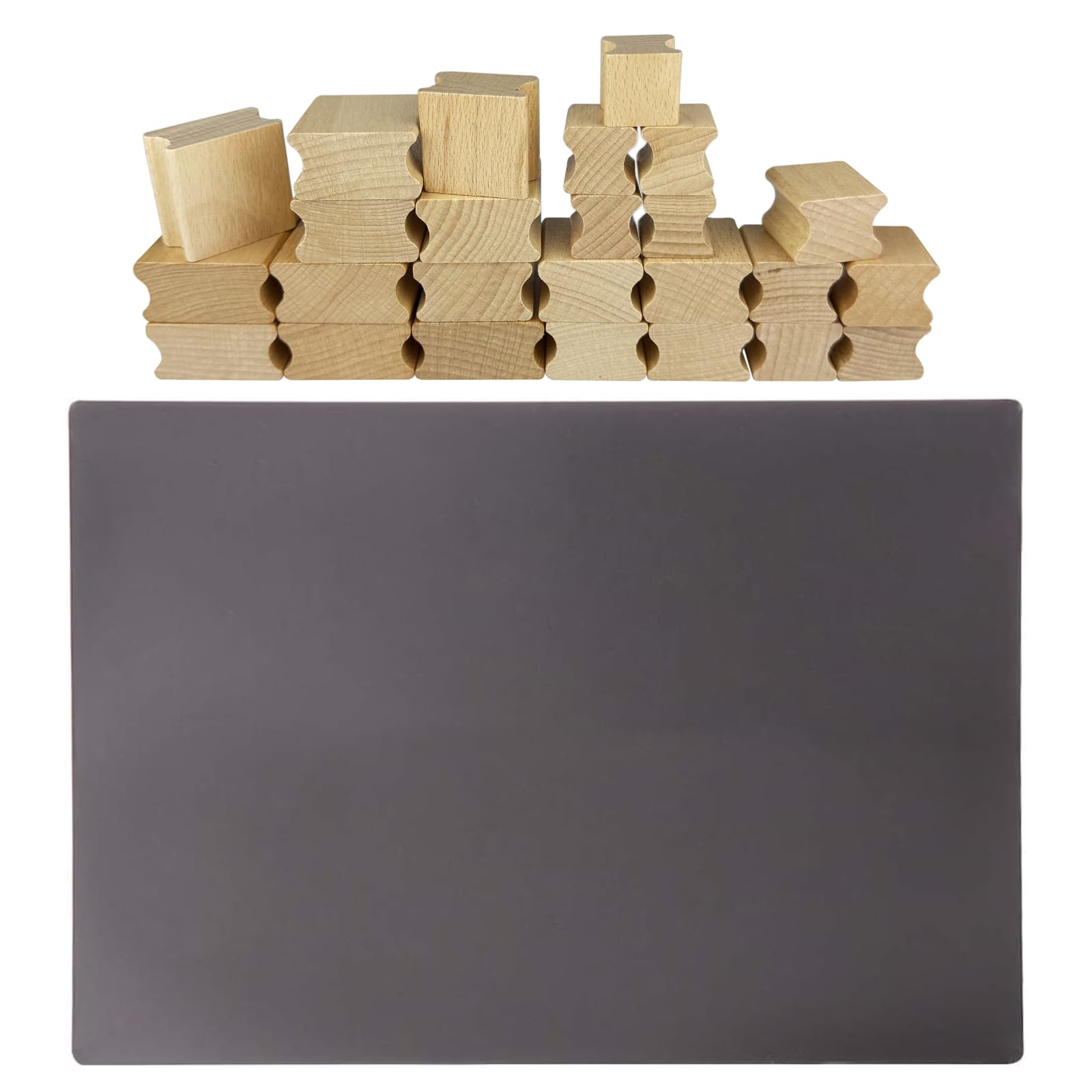 1 pezzo di gomma per timbri laser e 25 supporti per timbri bianchi, per incisione laser, per lavori fai da te, 297 x 211 x 2,3 mm