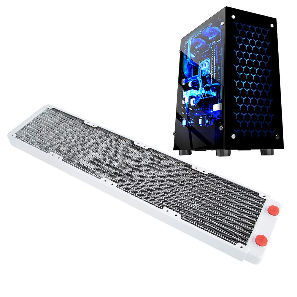 Radiador de Refrigeración por Agua para PC con Disipador de Calor de Cobre para Computadoras y Equipos Industriales Construcción de Latón Duradero de 480 Mm