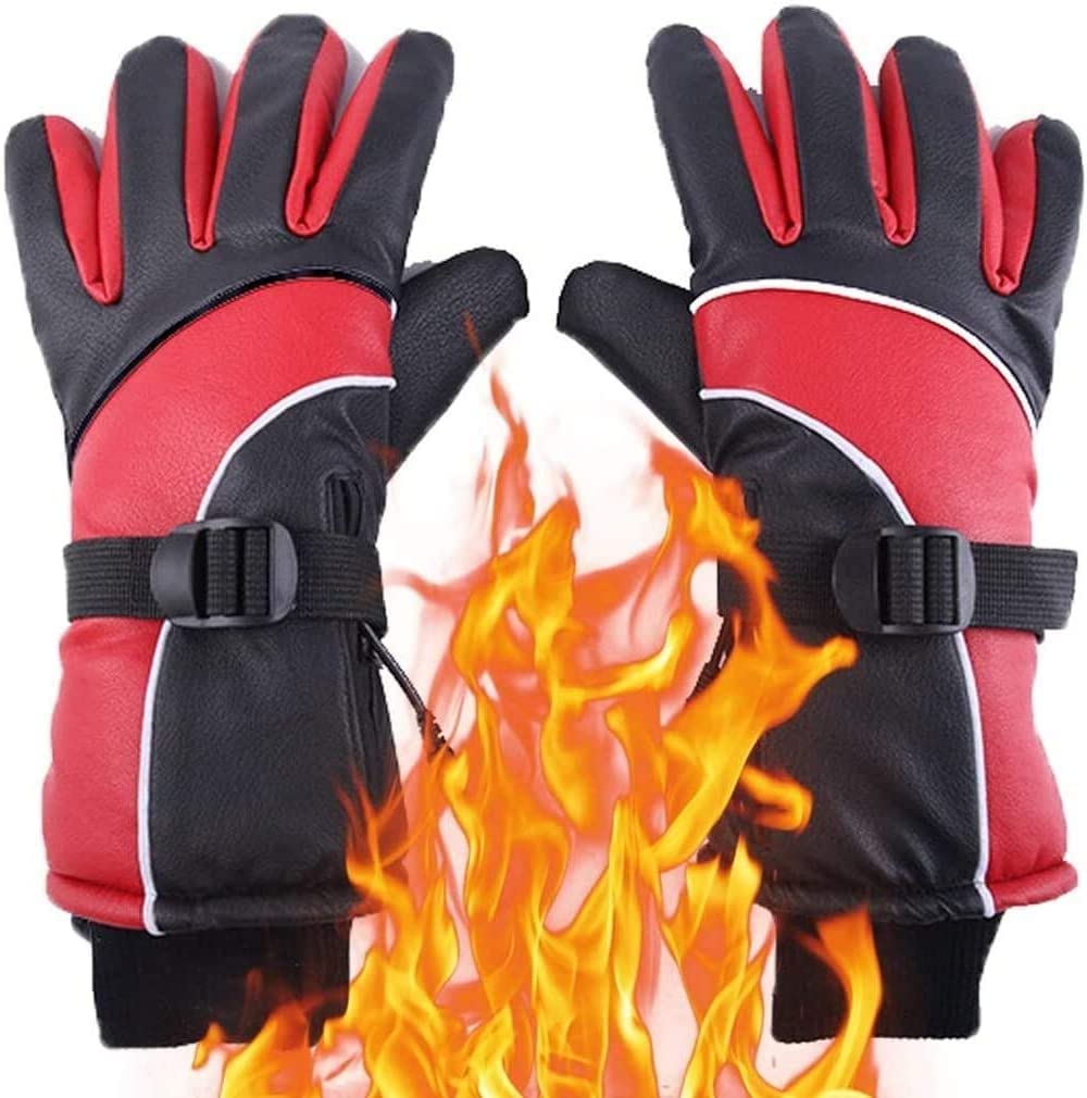 Guantes térmicos Guantes térmicos eléctricos Guantes térmicos Recargables para Hombres y Mujeres, Pantalla táctil Impermeable Control Inteligente de Temperatura hasta 65 °, Calenta