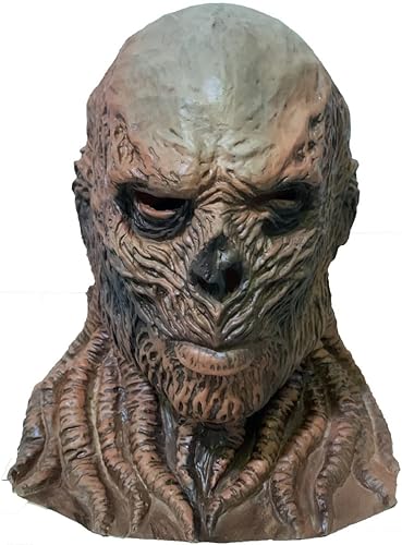 BaronHong Vecna - Máscara de látex para Halloween, monstruo espeluznante, de cabeza completa, para Halloween, fiesta de disfraces
