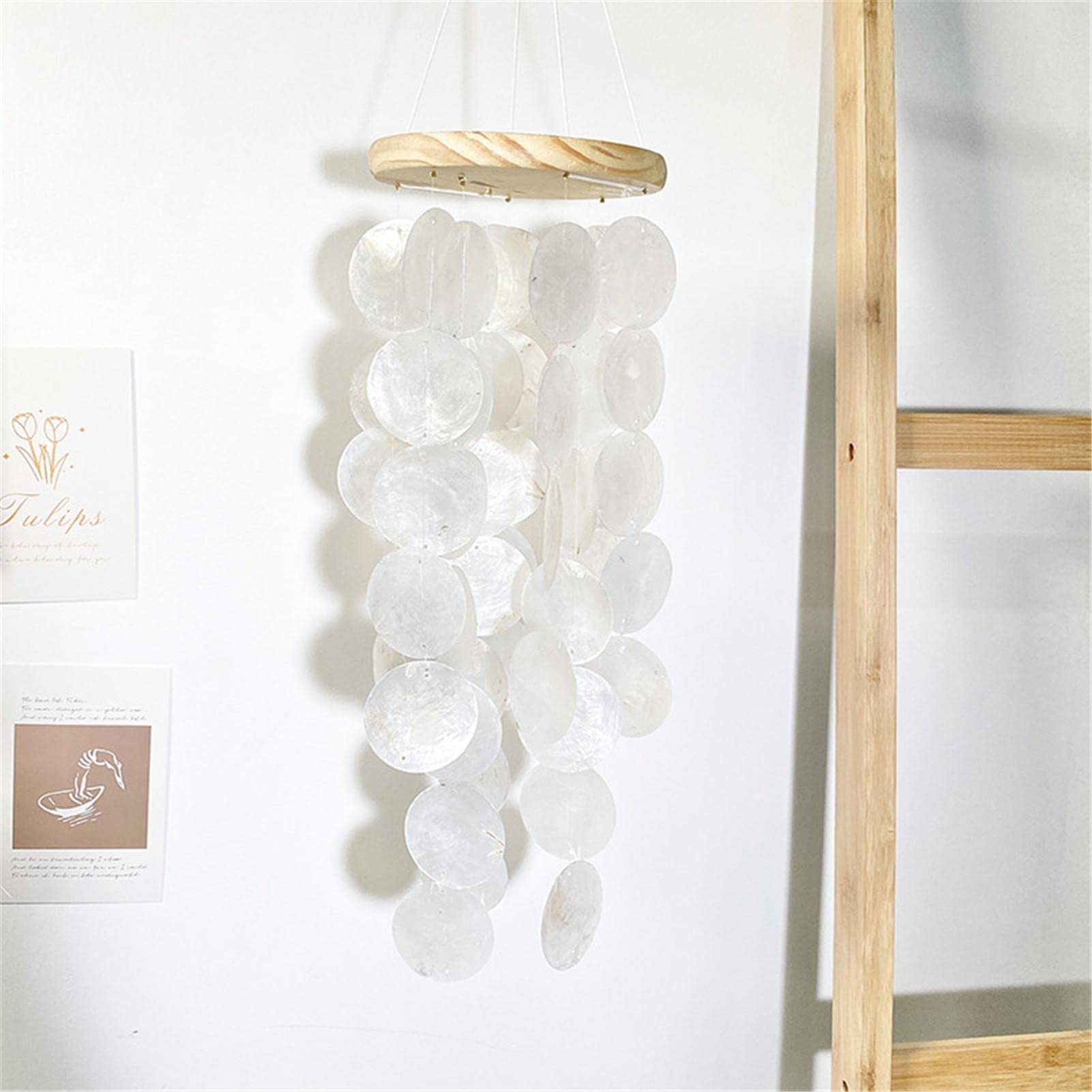 Handgefertigtes Capiz-Windspiel Aus Muscheln – Natürlicher Klang Für Garten & Balkon