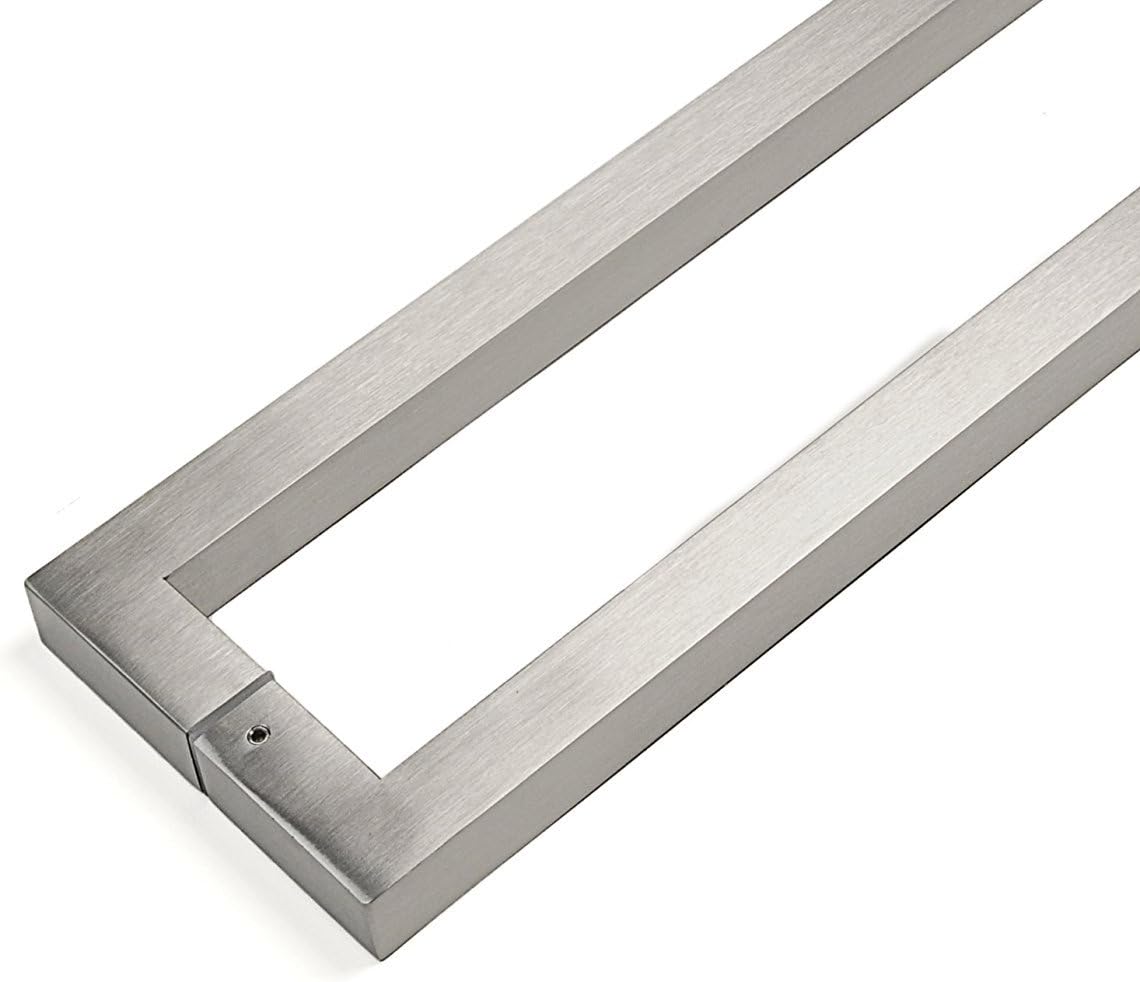 Super Brands STRONGAR Modern & Contemporary / Commercial / Residential / 1524mm / 60 inches / 1 x 1 Full Square Shape Handle / Push-Pull Stainless-Steel Door Handle - Brushed Satin Finish