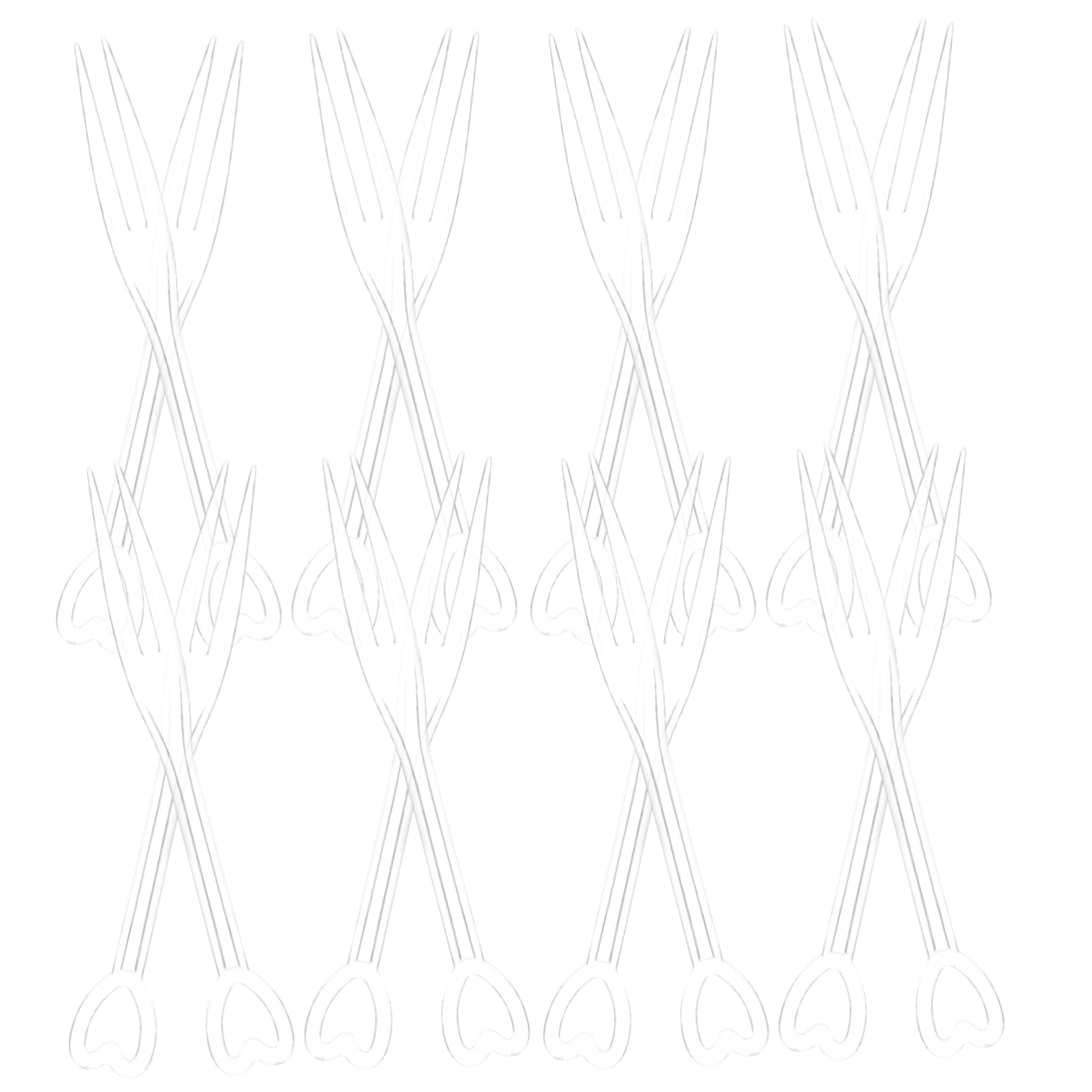 HOLIDYOYO Disposable Fruit Picks 500pcs Heart-shaped Fruit Forks Skewers for Appetizers Pink Heart Cocktail Picks Easy Handling Dessert Dec