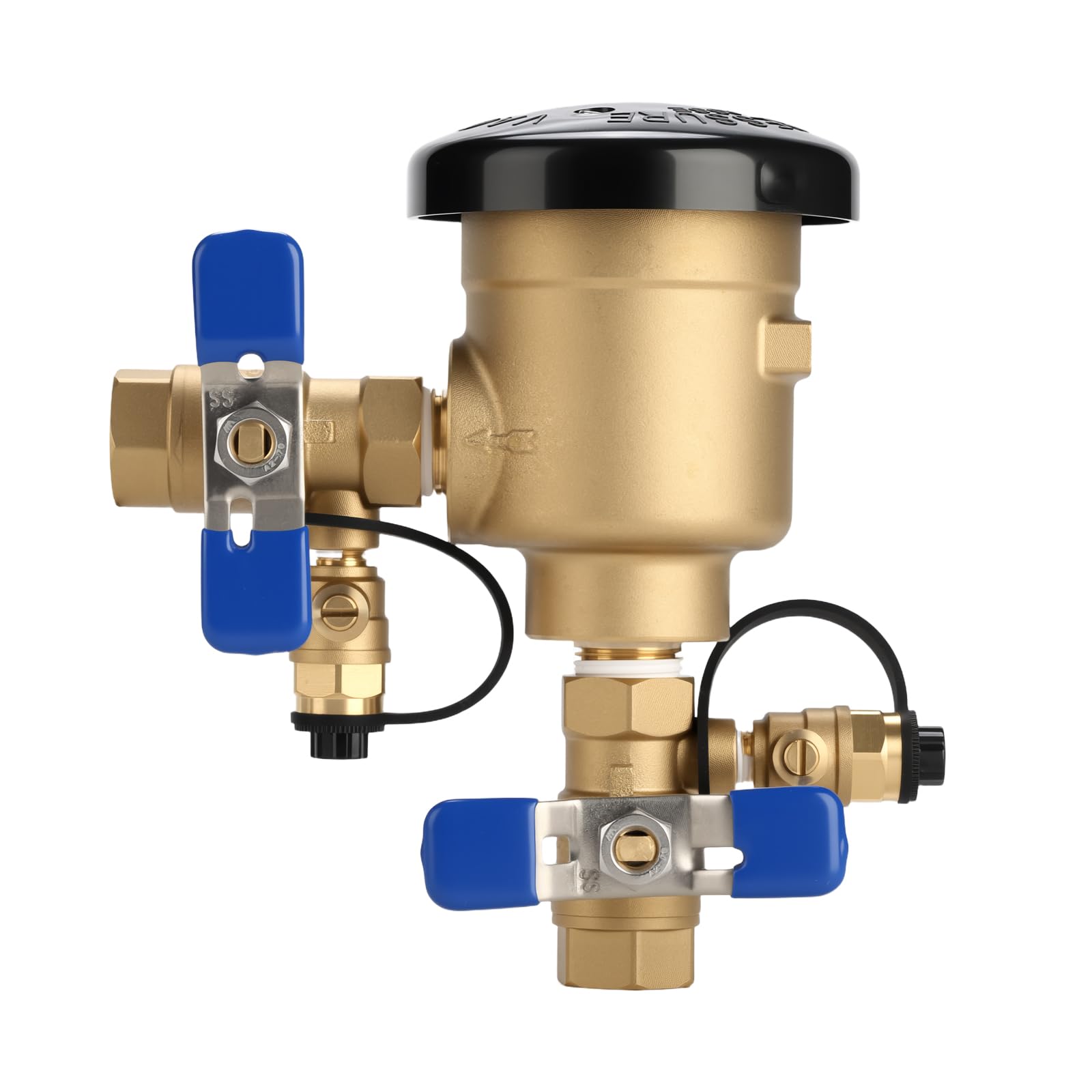 MEASUREMAN 1/2 Inch Pressure Vacuum Breaker Brass Backflow Preventer