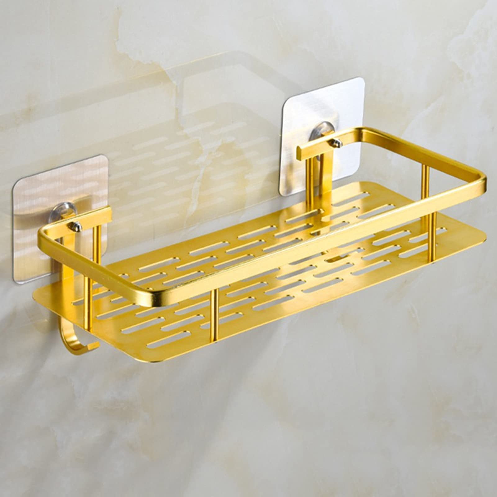 Półka narożna pod prysznic, uchwyt na butelkę pod prysznic, półka na wózek łazienkowy, półka pod prysznic, przestrzeń do przechowywania aluminiowego organizera prysznicowego, bez wiercenia haczyk samo