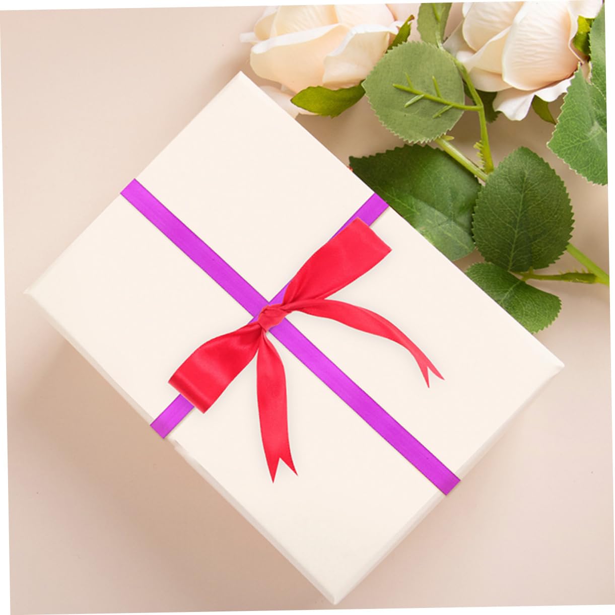 12 Rollen Bänder für Bastelarbeiten Geschenkbänder Geschenkverpackungsbänder Dekorative Bänder aus Polyester Zufällige Farbe