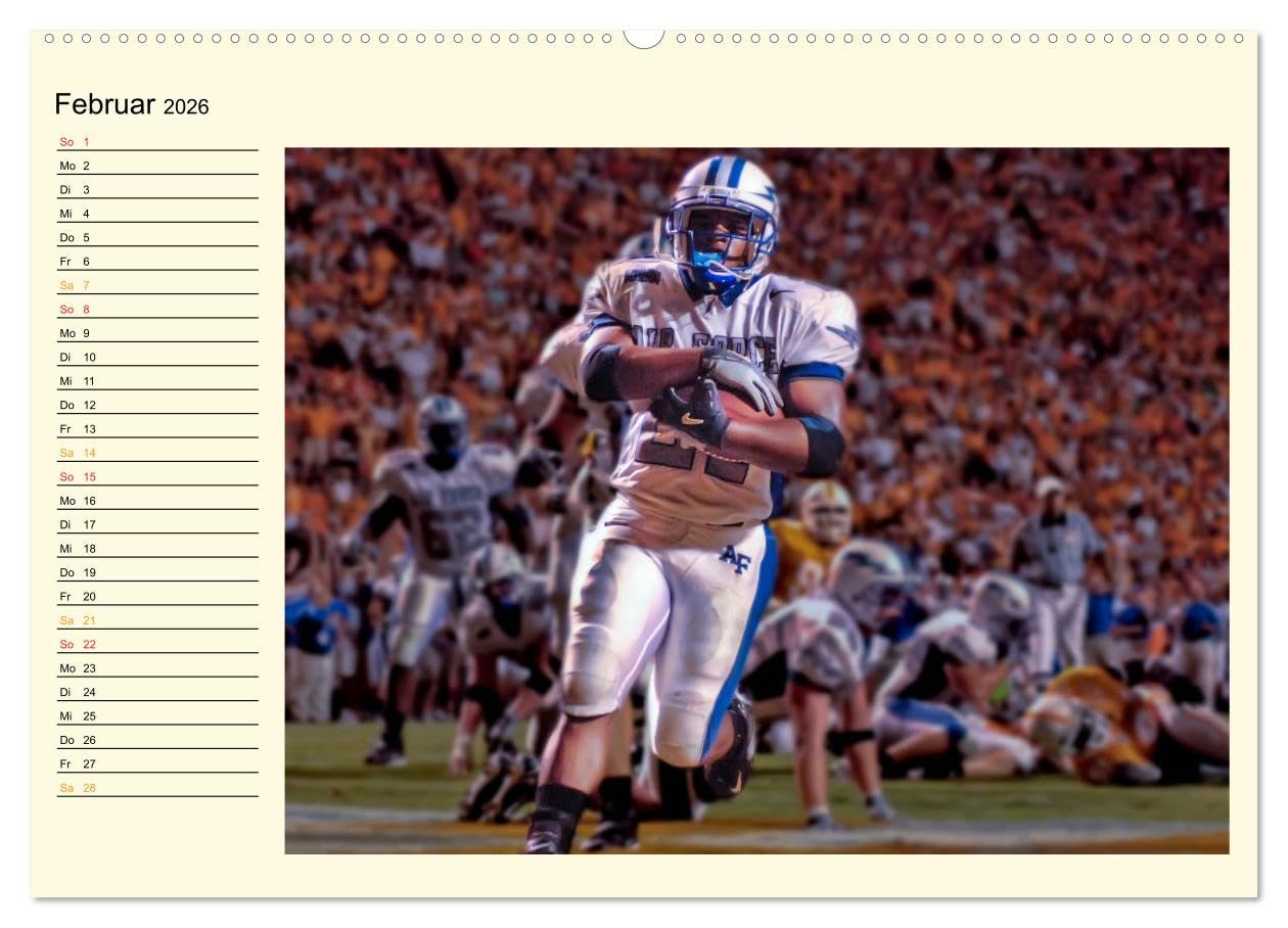 American Football - Taktik und Athletik (Wandkalender 2026 DIN A2 quer), CALVENDO Monatskalender: Teamsport der Extra-Klasse (CALVENDO Sport)