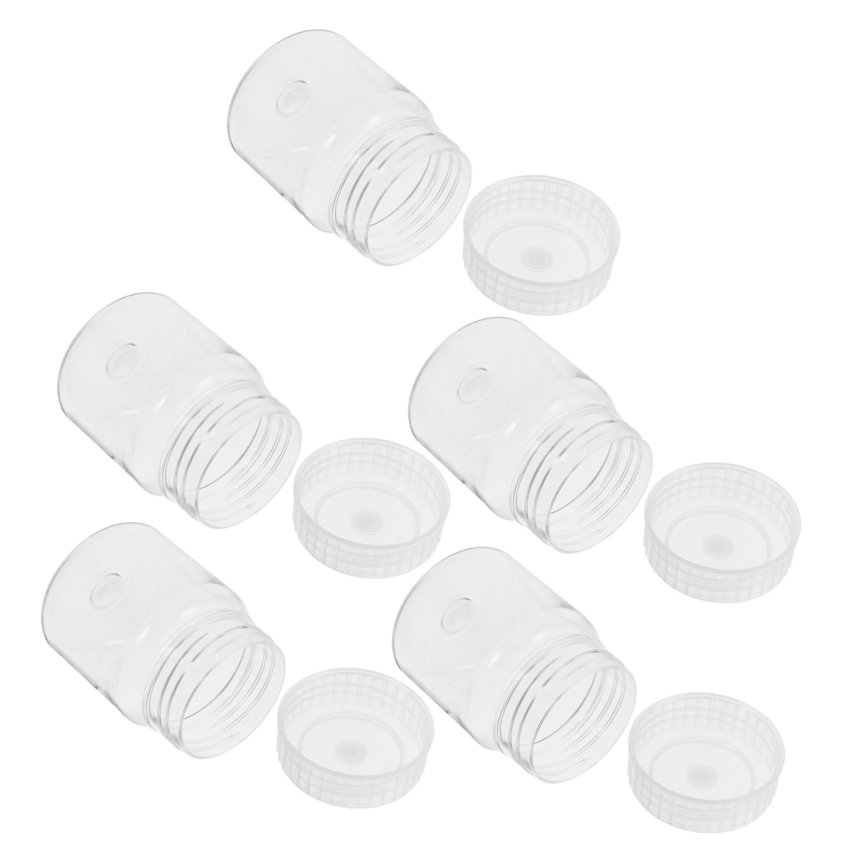 FUNOMOCYA 5 Pack 240ml Tissue Culture Bottles Reusable Lab Organizers Solid Medication Storage Plastic Sample Jars Caps