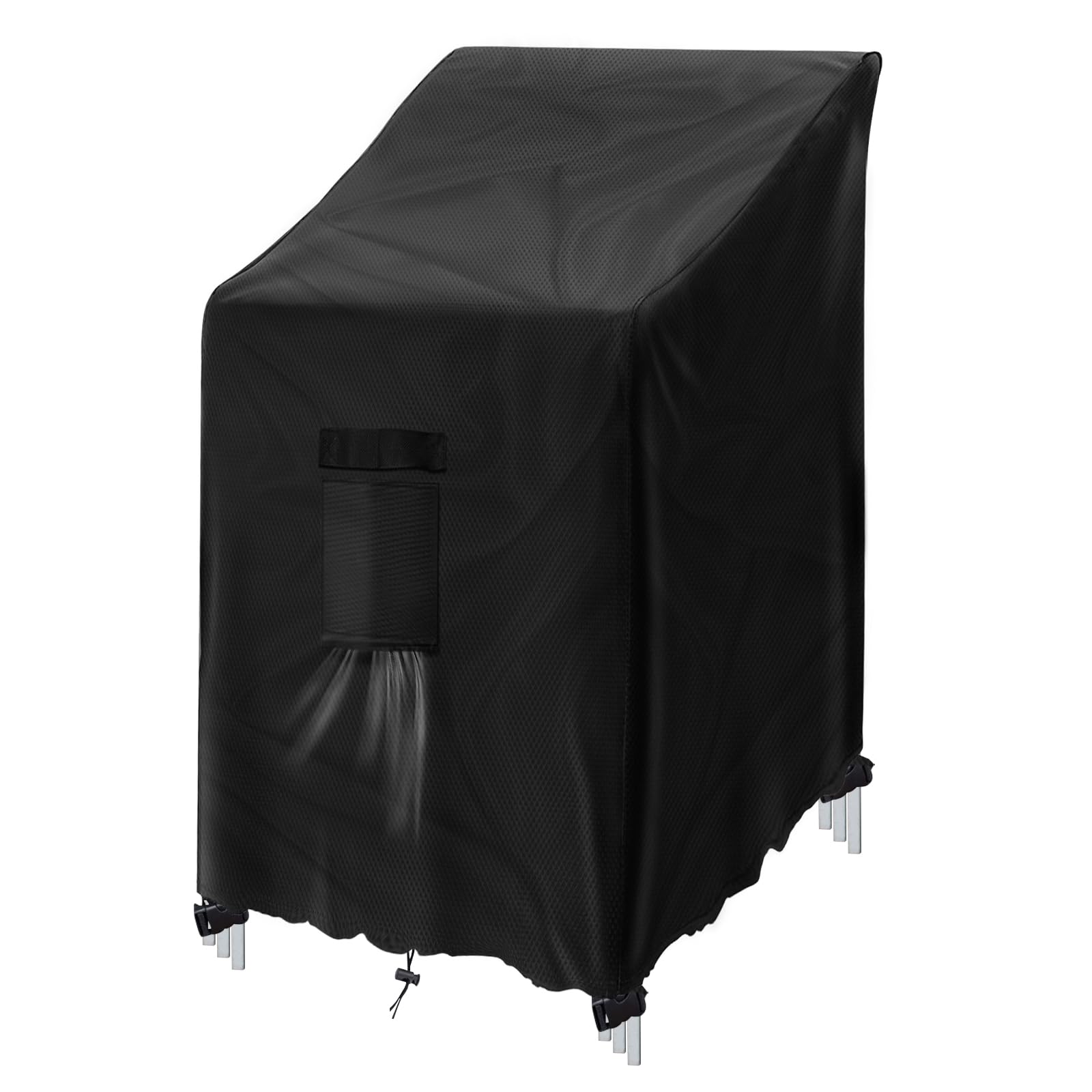 GARPROVM Funda para sillas de jardín, Funda Protectora para sillas apilables, Resistente al invierno Tela Oxford Impermeable para sillas de jardín sillas de patio, 91x71x120/85cm