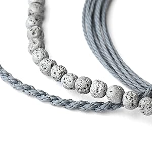 Handmade Natural Stone Beaded Healing Bracelet Gift for Men Adjustable Rope String Bracelet