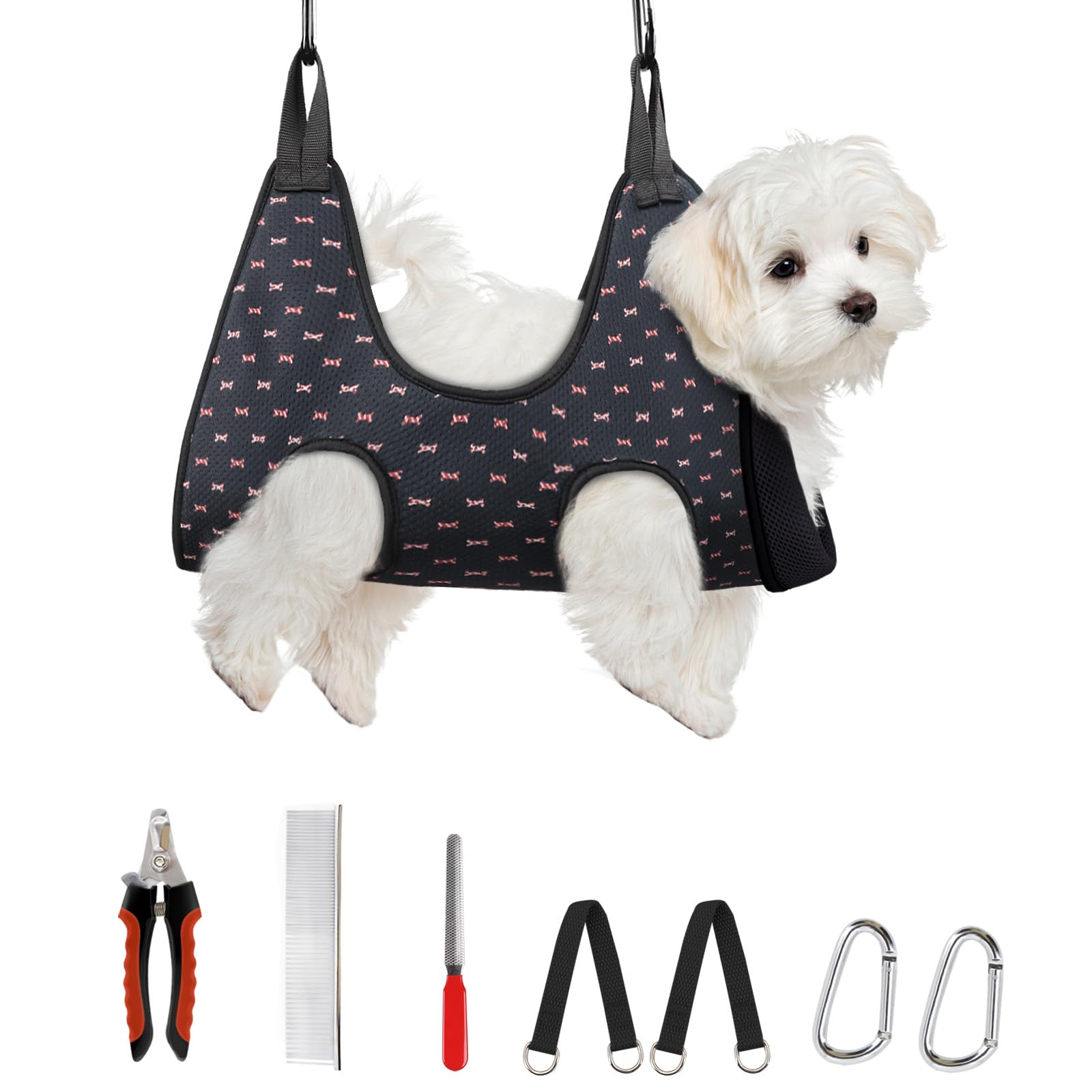 Supet Dog Grooming Hammock for Nail Trimming, Pet Grooming Hanging Harness