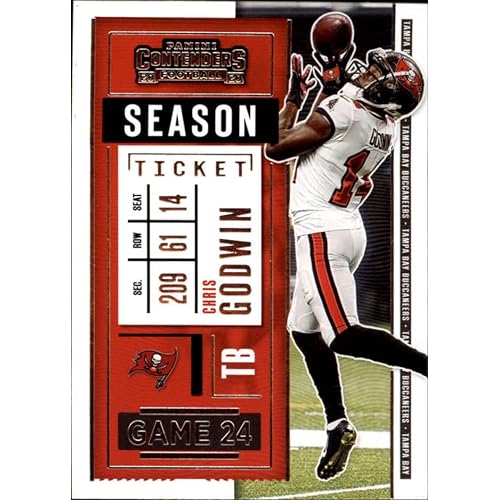 2020 Contenders NFL Season Ticket #14 Chris Godwin Tampa Bay Buccaneers Official Football Trading Card by Panini America (Stock photo used, card is straight out of pack and box, Sharp Corners, Centering Varies)