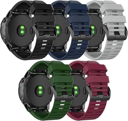 Vista 14 de Correa para Garmin Fenix 7X / Fenix 6X / Fenix 5X, correa de repuesto de silicona suave para Garmin Fenix 7X Pro/Fenix 6X Pro/Fenix 5X Plus/Fenix 5