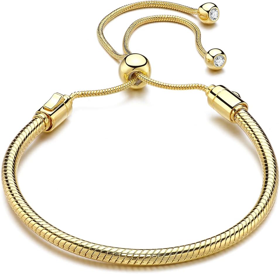 JEWBERYS925 Sterling Silver Snake Bracelet