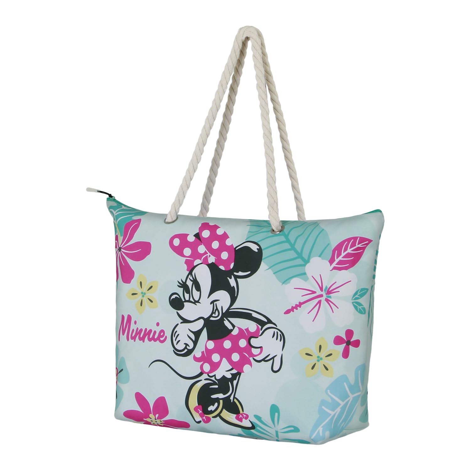 Disney Minnie Mouse Tropic-Soleil Beach Bag, Green, 52 x 37 cm