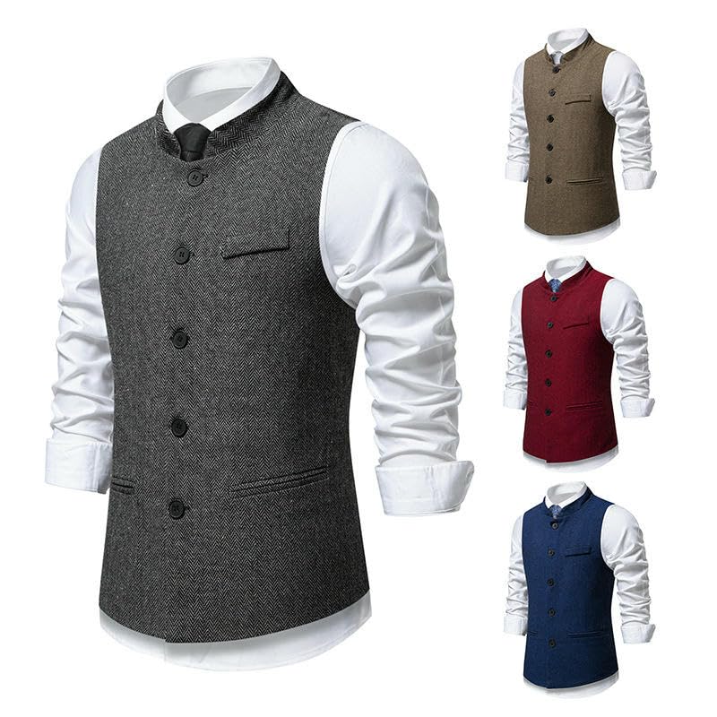 Chaleco formal de rayas para trajes de caballero y bodas 4