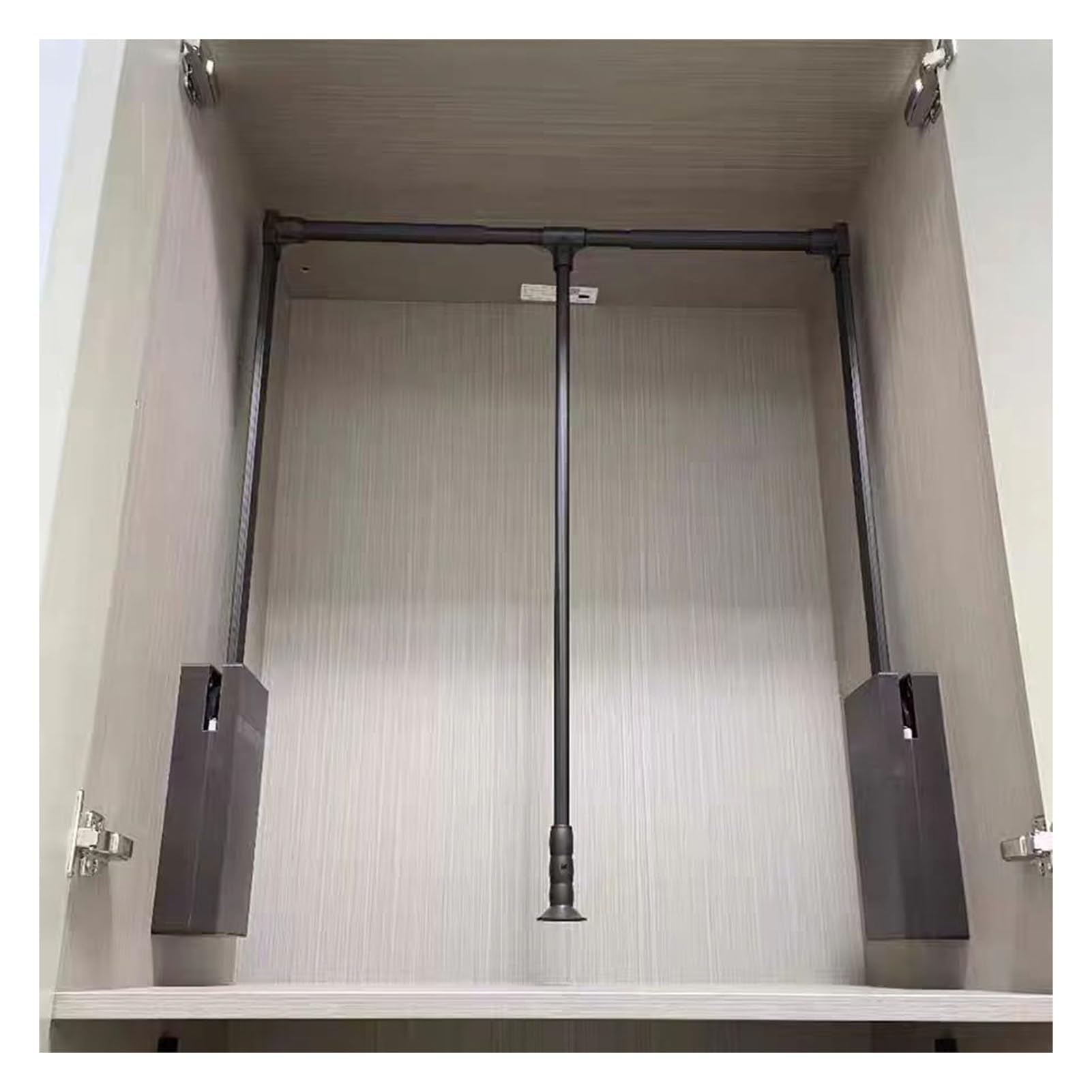 BHGFYXBS Wardrobe Rail Lift For Hanging Clothes, Pull Down Closet Organizer With Soft Return, Heavy Duty 20Kg, Adjustable Extendable Hanger For High Cabinets,size_name-660-890mm
