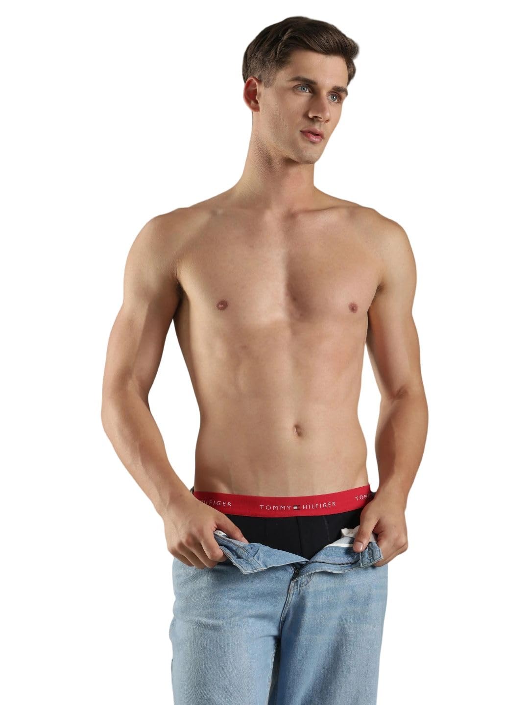 Black Solid Low Rise Trunks - Pack of 3-image-0
