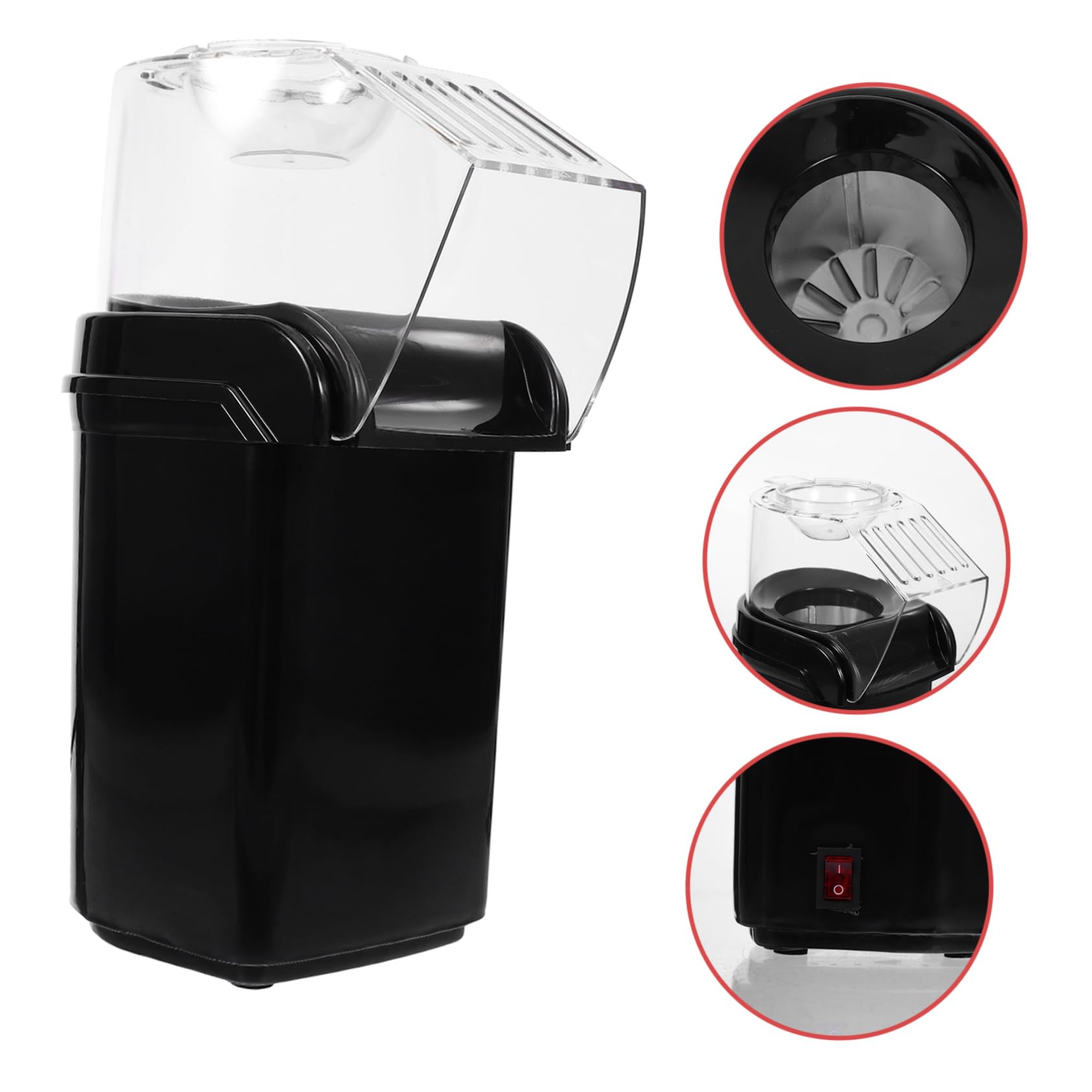 SHOWERORO Mini Palomitero Eléctrico Con Taza Medidora Para Fiestas Máquina Automática De De Maíz De Alta Eficiencia Sin Aceite
