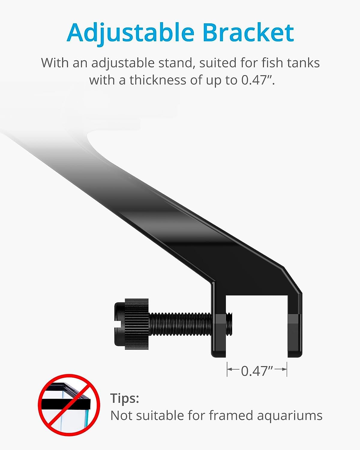 Luz LED para acuario de 6 W con clip, lámpara de espectro completo RGB Nano con 14 modos de iluminación, control remoto, temporizador y brillo ajustable para acuarios plantados y