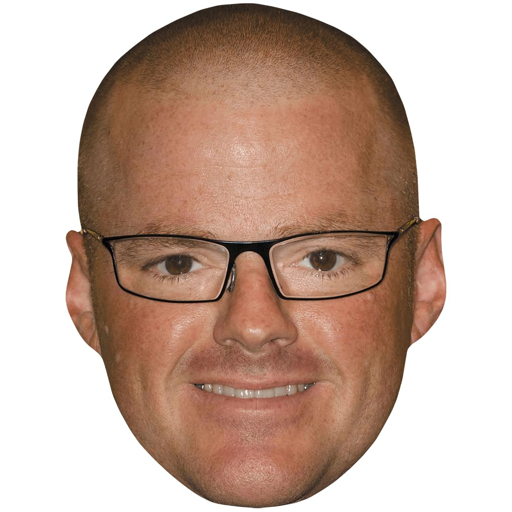 Celebrity Cutouts Lifelike Heston Blumenthal (Smile) Celebrity Mask, Flat Card Face, Fancy Dress Mask