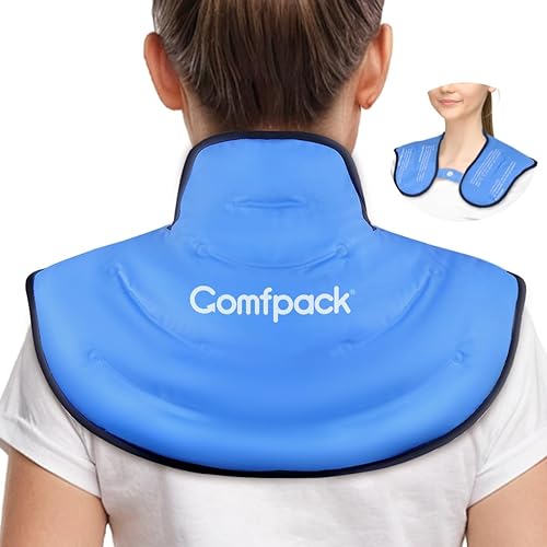 Bolsa de hielo para aliviar el dolor de cuello y hombros, gel de envoltura de hielo reutilizable, terapia de compresa fría y caliente, bolsa de