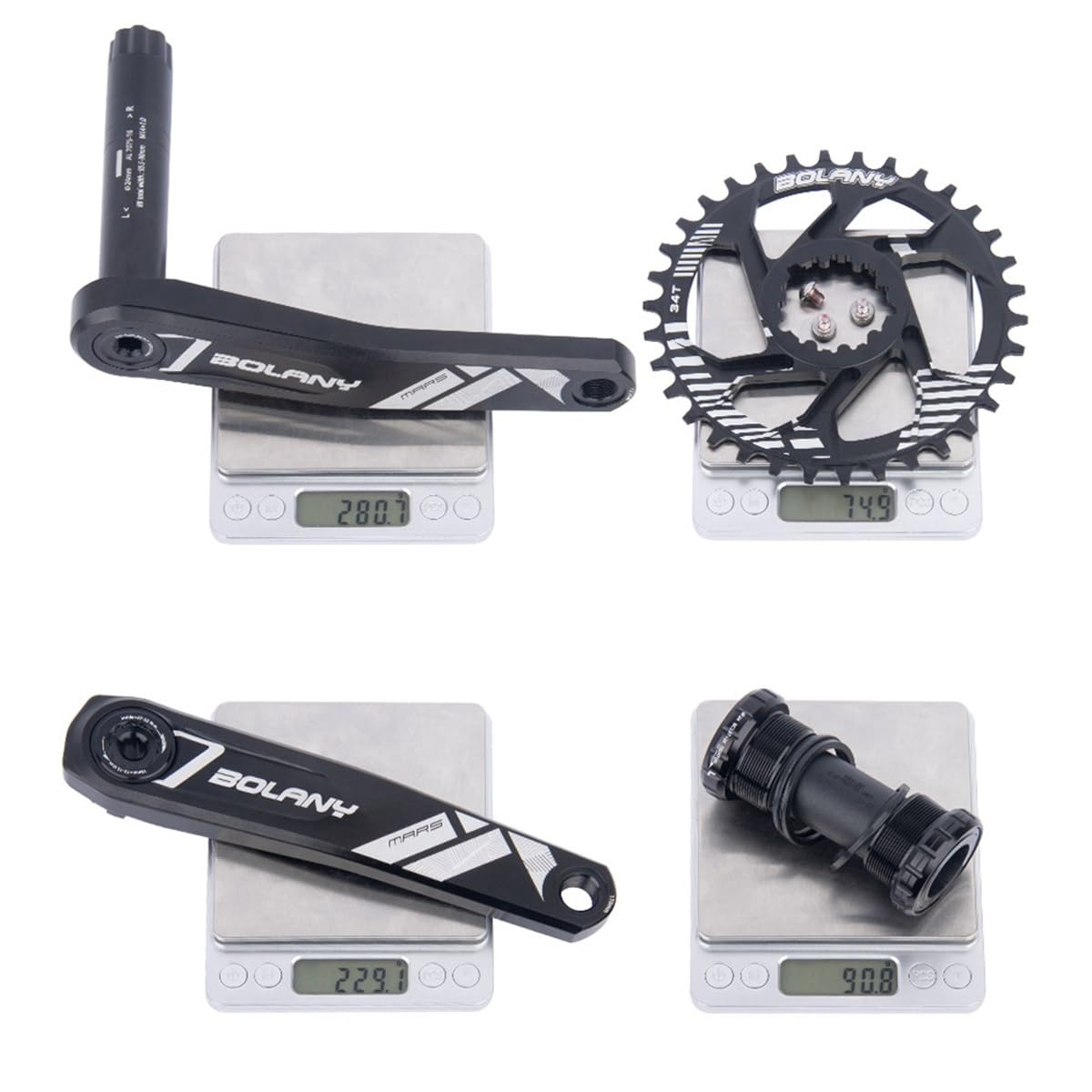 Mountain Bici Bicicletta Guarnitura170mm Integrate Cave Set di Pedivelle 34T Singolo Ingranaggio Guarniture for 8/9/10/11/12 velocità con BB