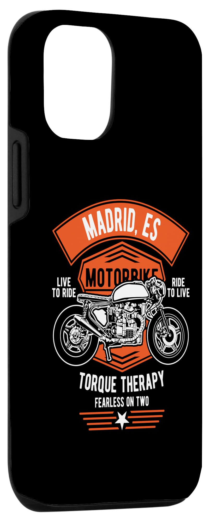 iPhone 14 Madrid ES España Spain Retro Motorcycle Design Case - Image 3