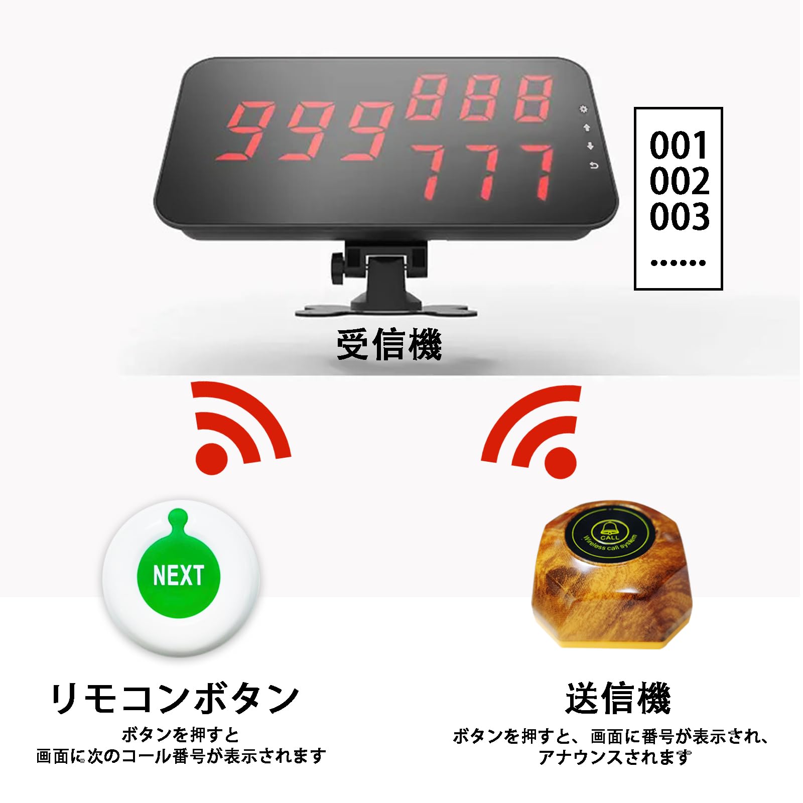 店舗用卓上呼び出しS CALL 店舗用卓上呼び出しS CALL