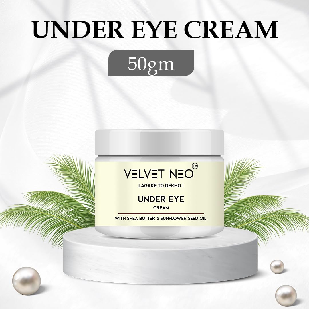Under Eye Cream 50g | Hydrating Eye Cream with Shea Butter & Sunflower Seed Oil | Helps Reduce the Appearance of Dark Circles, Puffiness, Fine Lines & Wrinkles | For Men & Women — Amazon image 3