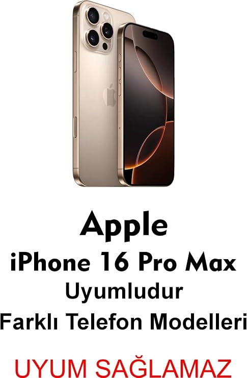 Apple iPhone 16 Pro Max ile Uyumlu Uğurböceği Baskılı, Mat Siyah, Yumuşak Silikon, Şok Emici Kapak Kılıf