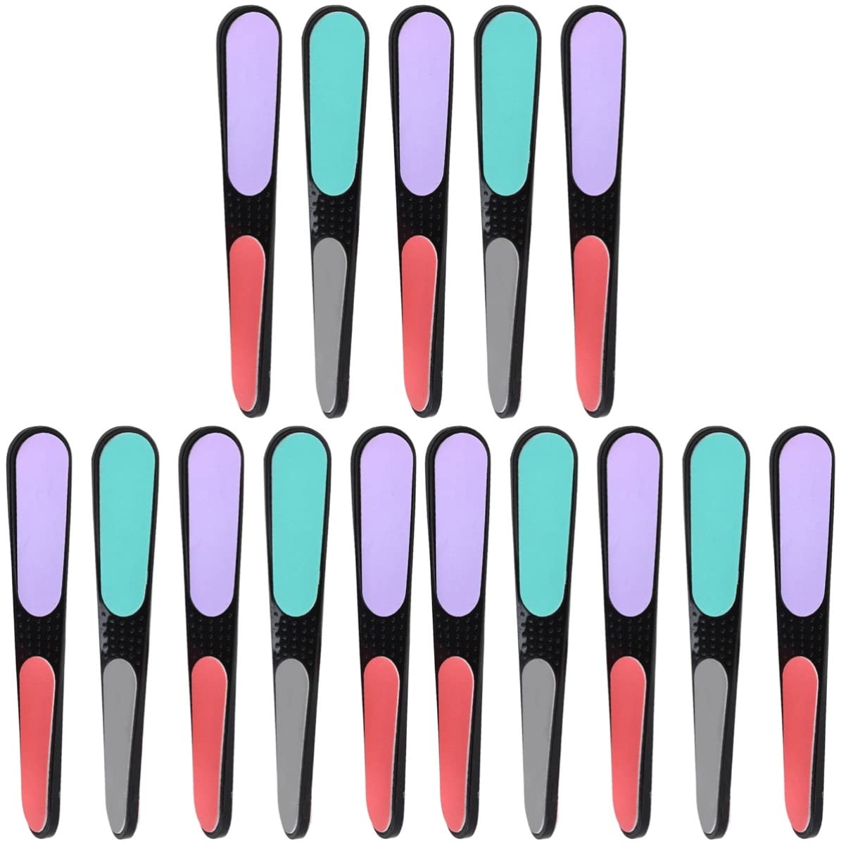 minkissy 30piezas Limas De Uñas Cuatro Caras Herramienta Multifuncional Para Manicura y Arte De Uñas Para Postizas