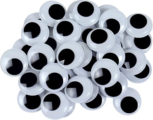 240 piezas de ojos pegajosos con autoadhesivos de plástico negro y blanco pequeños para proyectos de manualidades, decoración de manualidades de