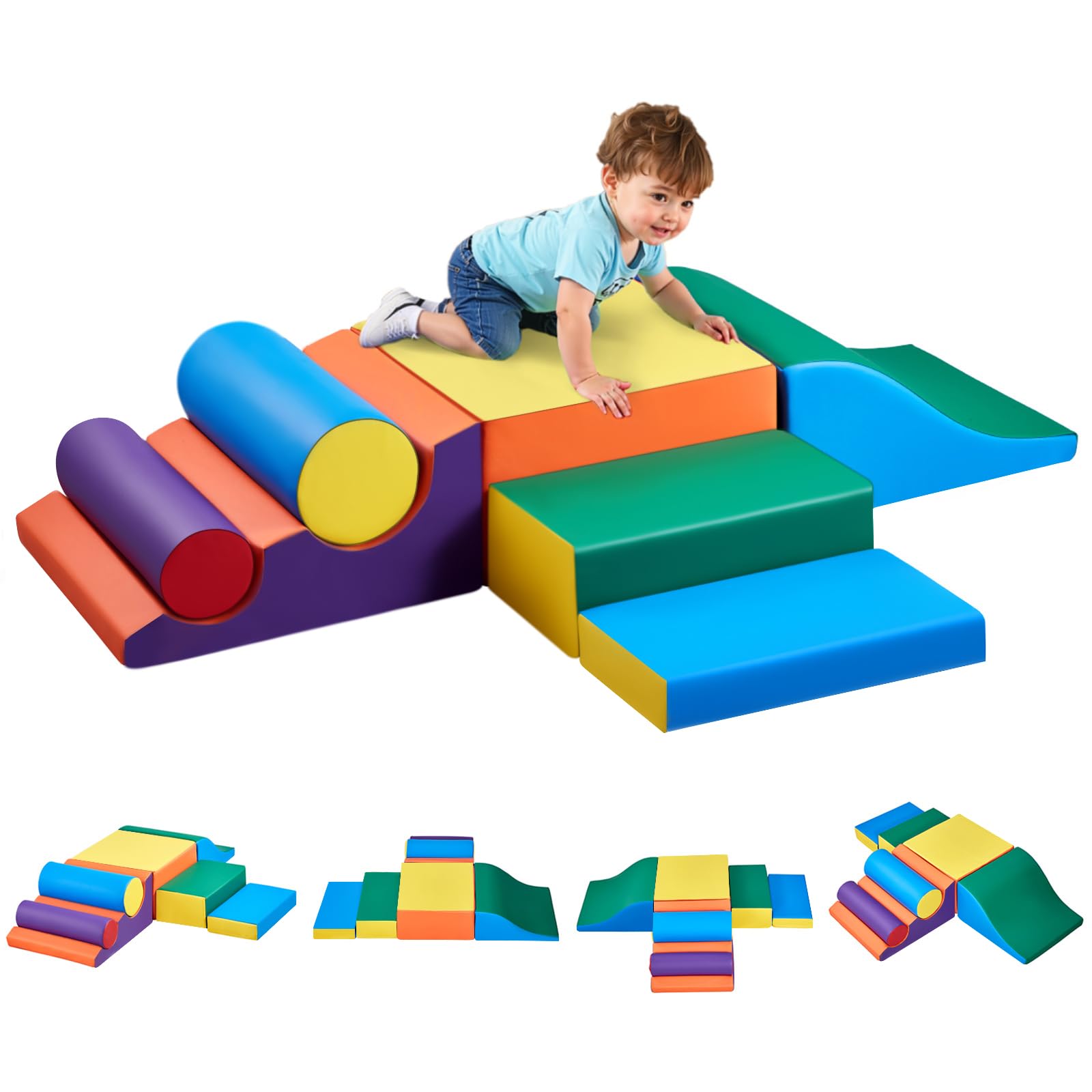 Produktbild von Brolteja Baby-Schaumstoff-Bausteine, Softplay-Set Für Kleinkinder Von 1
