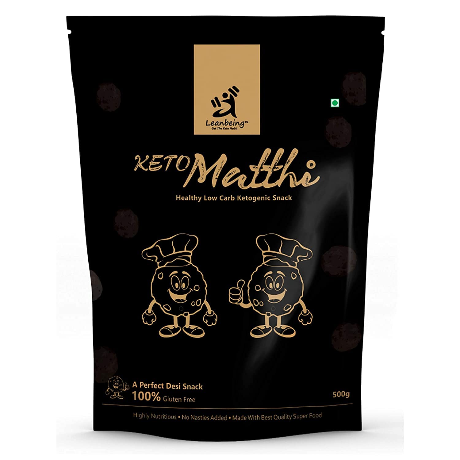 Leanbeing Keto Matthi (500G) | Lip Smacking Indian Snack