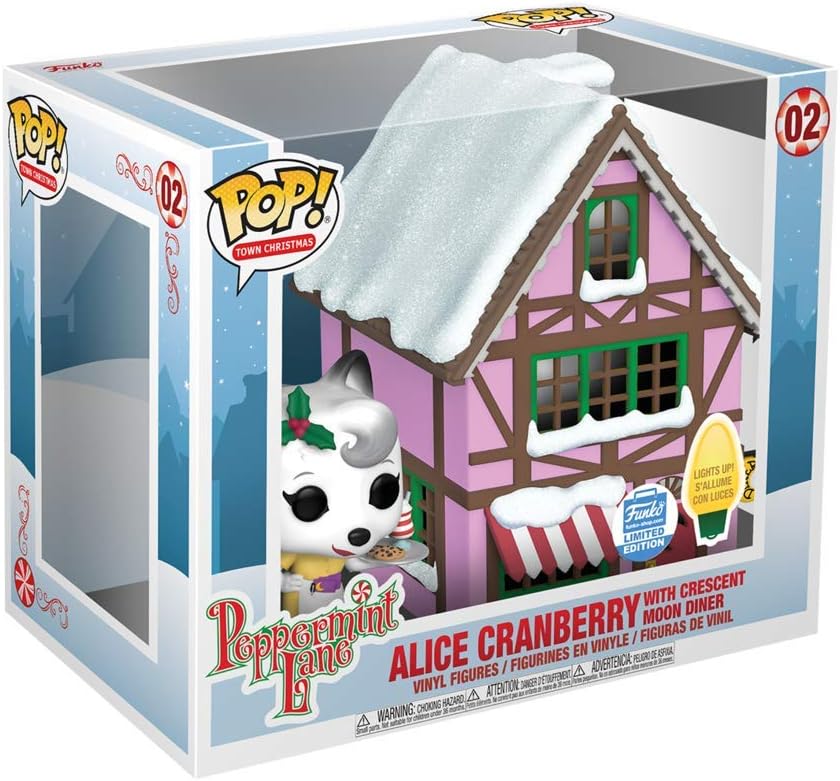 Funko Alice Cranberry with Crescent Moon Diner Lights Up! Peppermint Lane Christmas Town Limited Edition