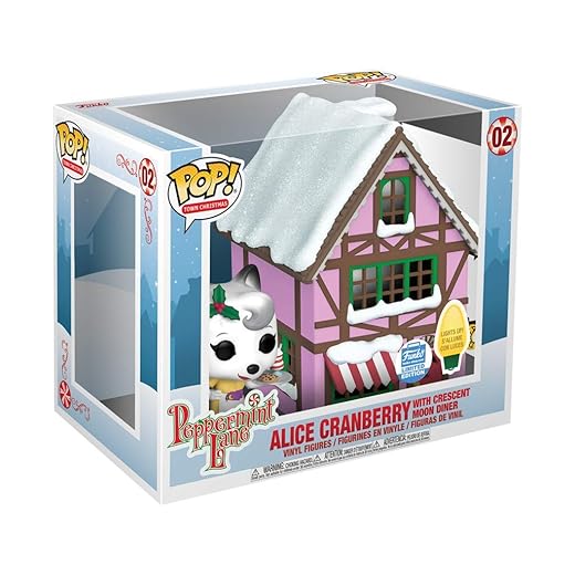 Funko Alice Cranberry With Crescent Moon Diner Lights Up! Peppermint Lane Christmas Town Limited Edition
