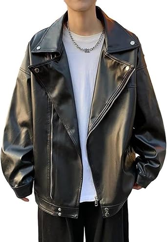 Amazon | [Sakunaca] 春秋 レザージャケット ライダース メンズ