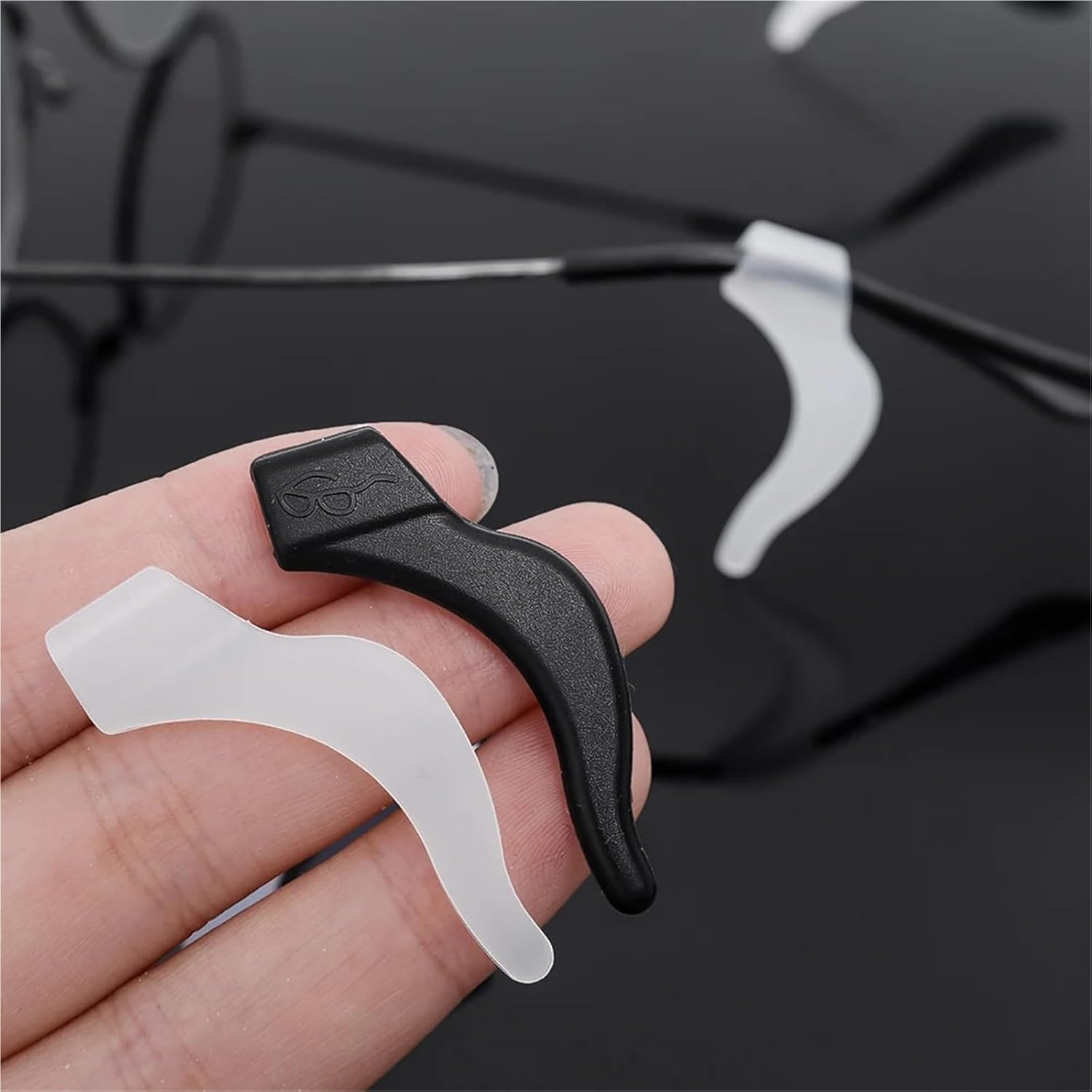 Anchor Glasses Ear Grip 50Pairs Clear Silicone Anti-Slip Legs for Women Men Eyeglasses Sunglasses Accessories