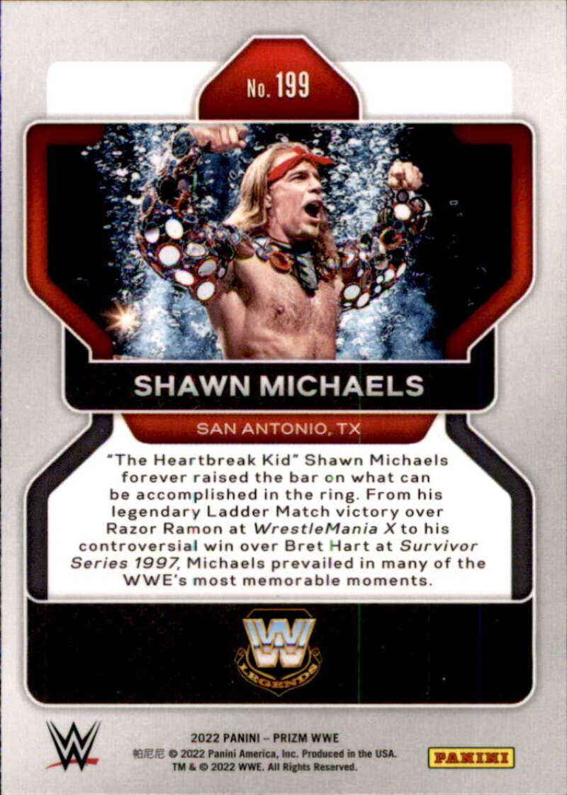 Amazon.com: 2022 Panini Prizm WWE #199 Shawn Michaels Legend